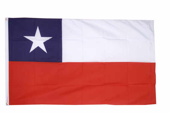 Chile Flag with Eyelets - Handmade in the UK | UK