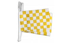 Checkered yellow-white Bunting Flags - 5.9 x 8.65 inch