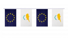 Cyprus - European Union EU Friendship Bunting Flags - 5.9 x 8.65 inch