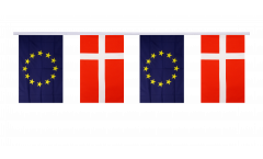 Denmark - European Union EU Friendship Bunting Flags - 5.9 x 8.65 inch