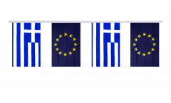 Greece - European Union EU Friendship Bunting Flags - 5.9 x 8.65 inch