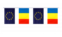 Rumania - European Union EU Friendship Bunting Flags - 5.9 x 8.65 inch