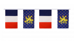 France - French Comte Friendship Bunting Flags - 12 x 18 inch