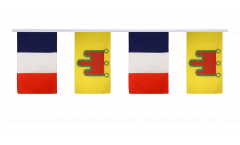 France - Auvergne Friendship Bunting Flags - 12 x 18 inch