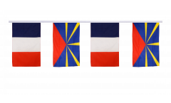 France - reunion Friendship Bunting Flags - 12 x 18 inch