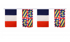 France - Burgundy Friendship Bunting Flags - 12 x 18 inch