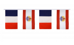 France - French Polynesia Friendship Bunting Flags - 12 x 18 inch