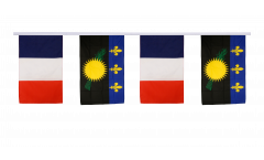 France - Guadeloupe Friendship Bunting Flags - 12 x 18 inch