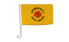 Atomkraft Nein Danke Car Flag - 12 x 16 inch