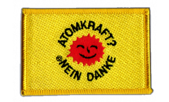 Atomkraft Nein Danke yellow Patch, Badge - 3.15 x 2.35 inch