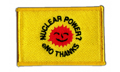 Nuclear Power No Thanks Patch, Badge - 3.15 x 2.35 inch