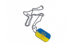 Ukraine with coat of arms Dog Tag - 1.18 x 1.96 inch