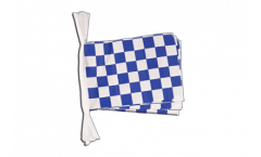 Checkered blue-white Bunting Flags - 5.9 x 8.65 inch