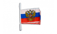 Russia with coat of arms Bunting Flags - 5.9 x 8.65 inch