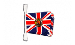 Great Britain with coat of arms Bunting Flags - 5.9 x 8.65 inch