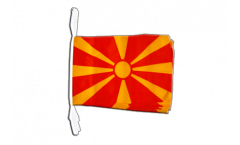 North Macedonia Bunting Flags - 12 x 18 inch