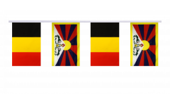 Belgium - Tibet Friendship Bunting Flags - 5.9 x 8.65 inch
