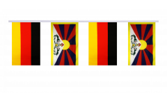 Germany - Tibet Friendship Bunting Flags - 5.9 x 8.65 inch