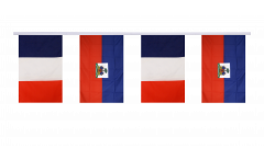 France - Haiti Friendship Bunting Flags - 5.9 x 8.65 inch
