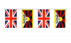 Great Britain - Tibet Friendship Bunting Flags - 5.9 x 8.65 inch