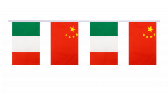 Italy - China Friendship Bunting Flags - 5.9 x 8.65 inch