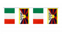Italy - Tibet Friendship Bunting Flags - 5.9 x 8.65 inch