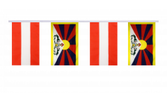 Austria - Tibet Friendship Bunting Flags - 5.9 x 8.65 inch