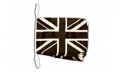 Great Britain Union Jack black Bunting Flags - 12 x 18 inch