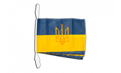 Ukraine with coat of arms Bunting Flags - 12 x 18 inch