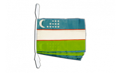Uzbekistan Bunting Flags - 12 x 18 inch