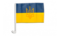 Ukraine with coat of arms Car Flag - 12 x 16 inch