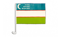 Uzbekistan Car Flag - 12 x 16 inch