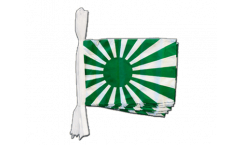 Fan green white Bunting Flags - 12 x 18 inch