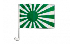 Fan green white Car Flag - 12 x 16 inch