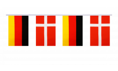 Germany - Denmark Friendship Bunting Flags - 5.9 x 8.65 inch