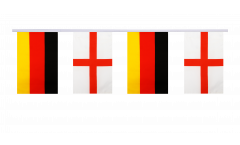 Germany - England Friendship Bunting Flags - 5.9 x 8.65 inch