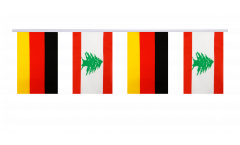 Germany - Lebanon Friendship Bunting Flags - 5.9 x 8.65 inch