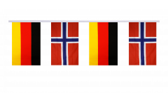 Germany - Norway Friendship Bunting Flags - 5.9 x 8.65 inch