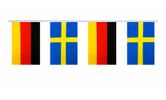 Germany - Sweden Friendship Bunting Flags - 5.9 x 8.65 inch