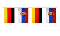 Germany - Serbia with coat of arms Friendship Bunting Flags - 5.9 x 8.65 inch