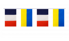 France - Ukraine Friendship Bunting Flags - 5.9 x 8.65 inch