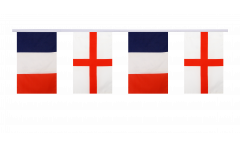 France - England Friendship Bunting Flags - 5.9 x 8.65 inch