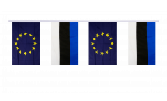 Estonia - European Union EU Friendship Bunting Flags - 5.9 x 8.65 inch