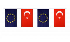 Turkey - European Union EU Friendship Bunting Flags - 5.9 x 8.65 inch