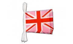 Great Britain Union Jack pink Bunting Flags - 5.9 x 8.65 inch
