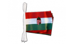Hungary with coat of arms Bunting Flags - 5.9 x 8.65 inch