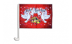 Just Married 2 Car Flag - 12 x 16 inch