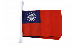 Myanmar 1974-2010 Bunting Flags - 12 x 18 inch