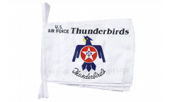 USA Thunderbirds US Air Force Bunting Flags - 12 x 18 inch