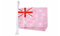 Australia Pink Bunting Flags - 12 x 18 inch